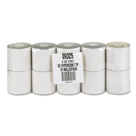 ICONEX Impact Printing Carbonless Paper Rolls, 2.25x70 ft, White/Canary, PK10 9325